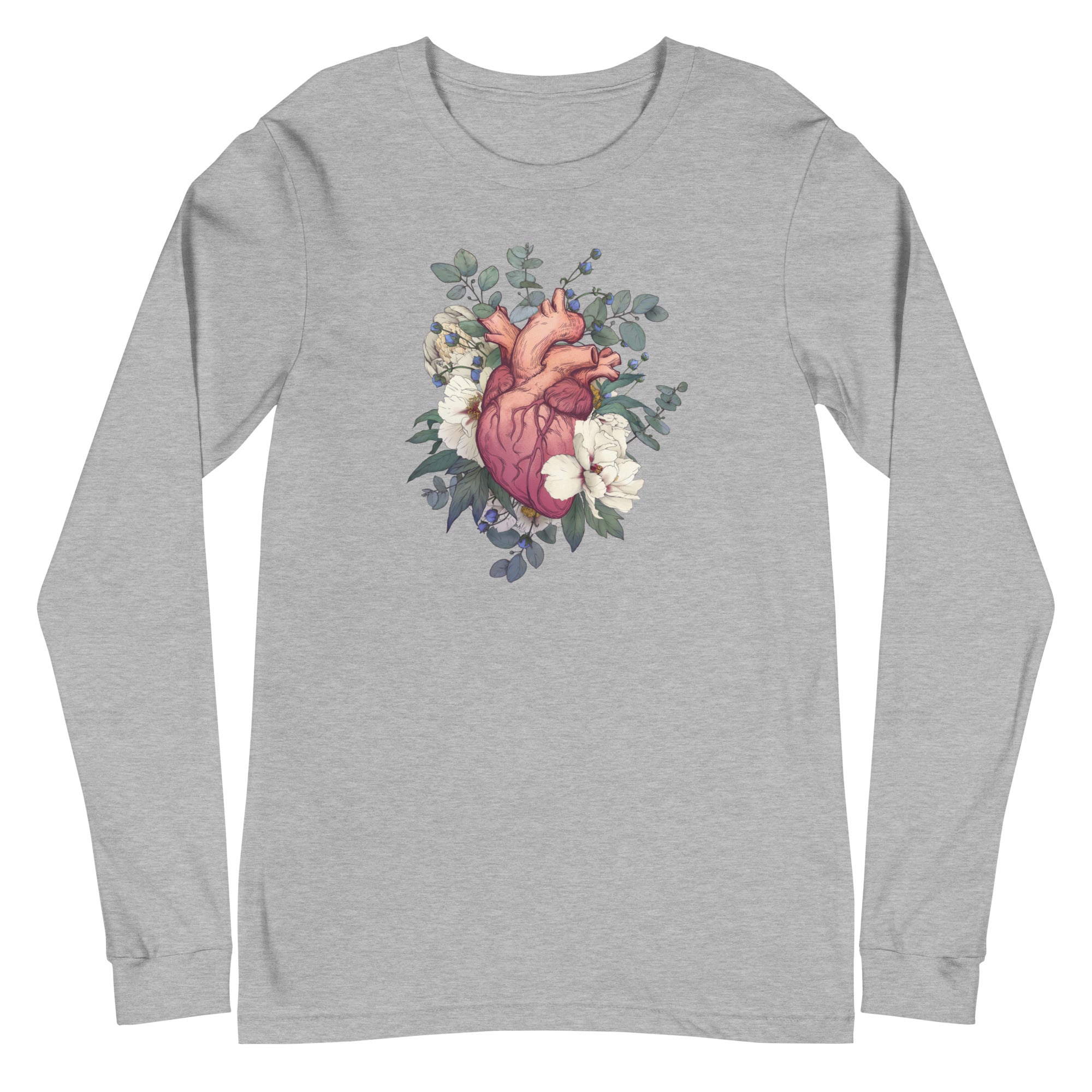 Floral Anatomical Heart - Long Sleeve