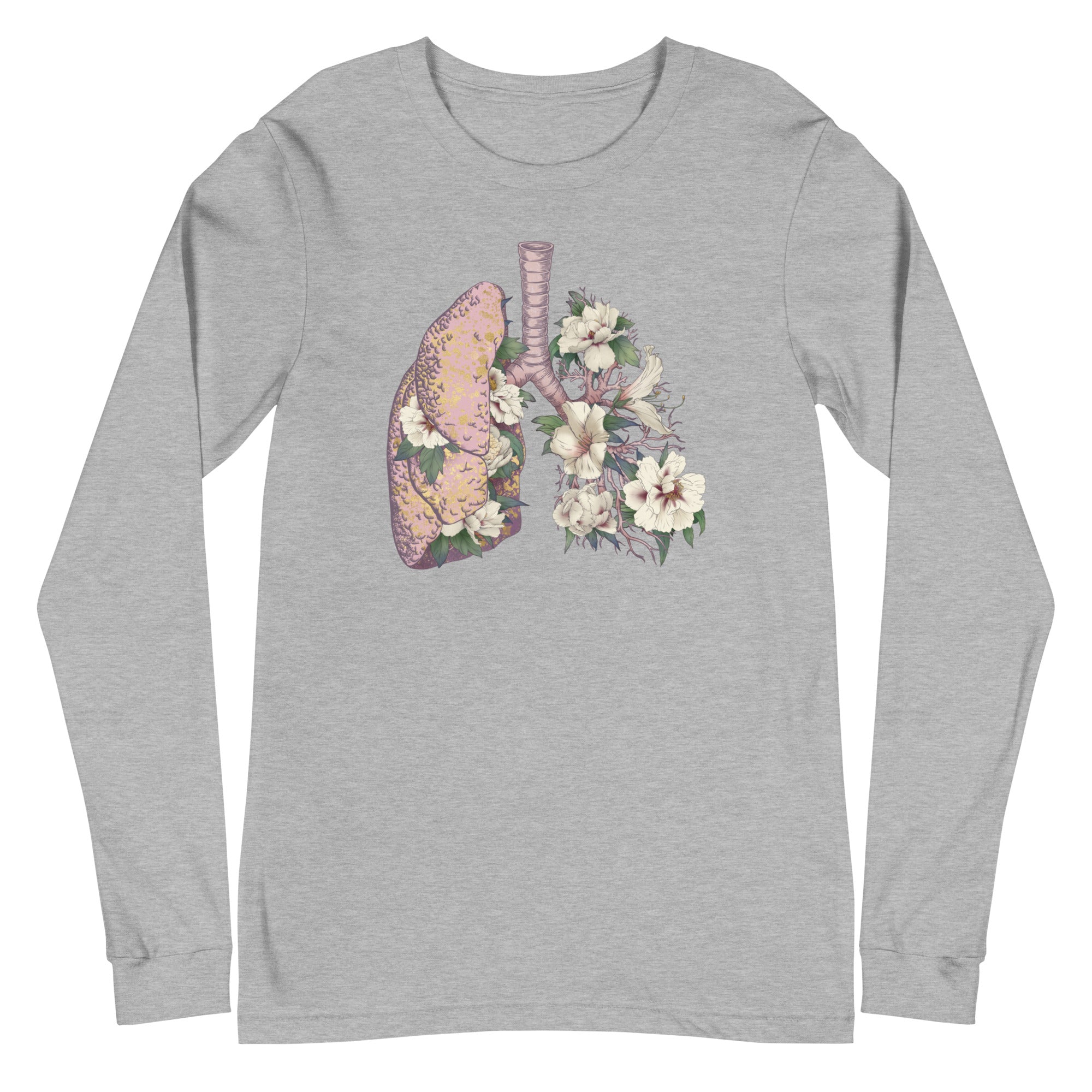 Floral Anatomical Lungs - Long Sleeve