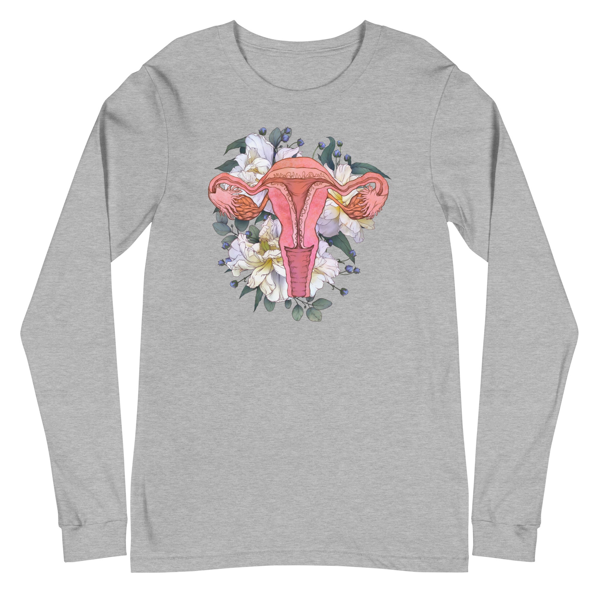 Floral Anatomical Uterus - Long Sleeve