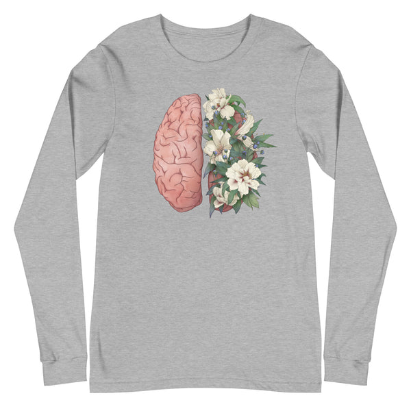 Floral Anatomical Brain - Long Sleeve