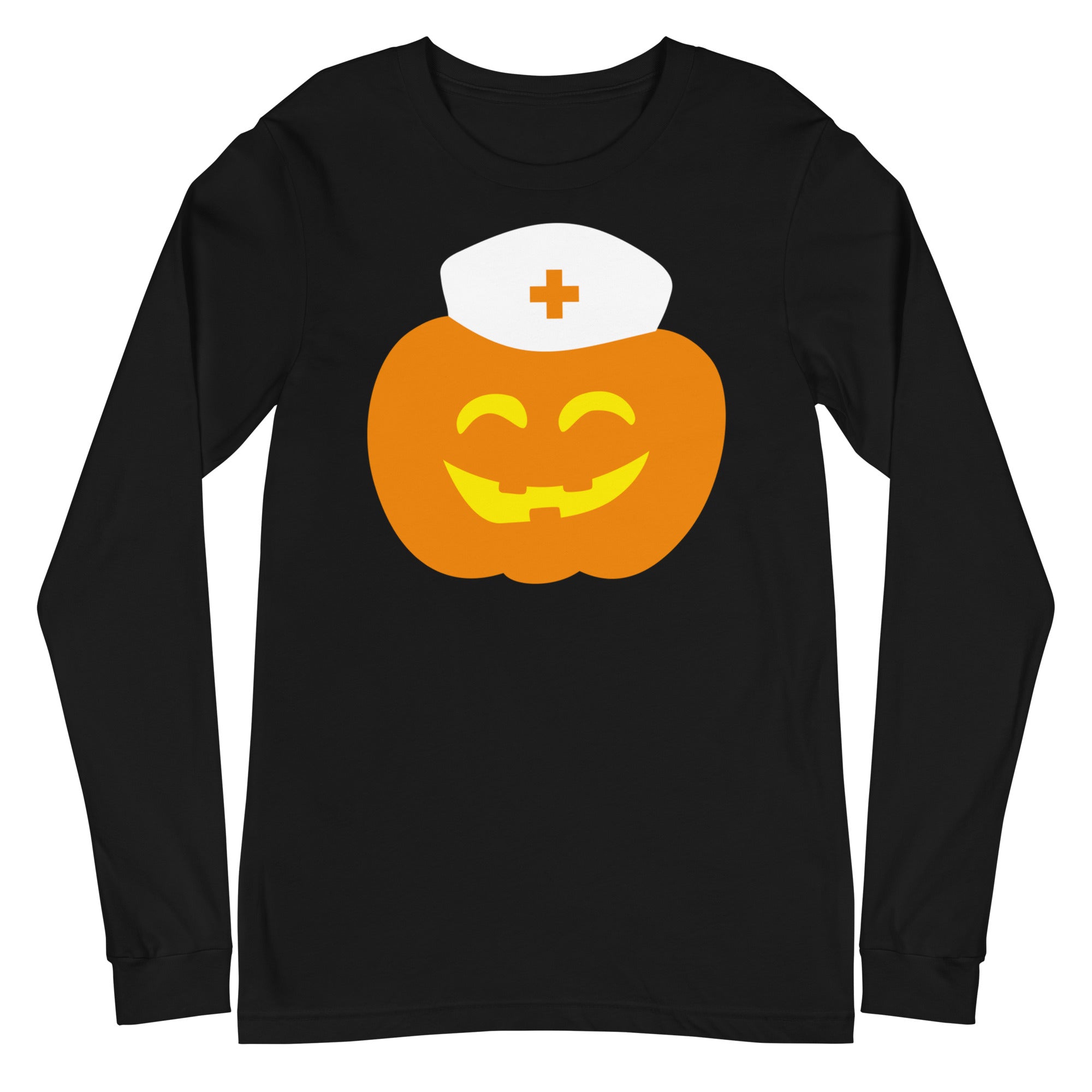 Smiling Nurse Jackolantern - Long Sleeve