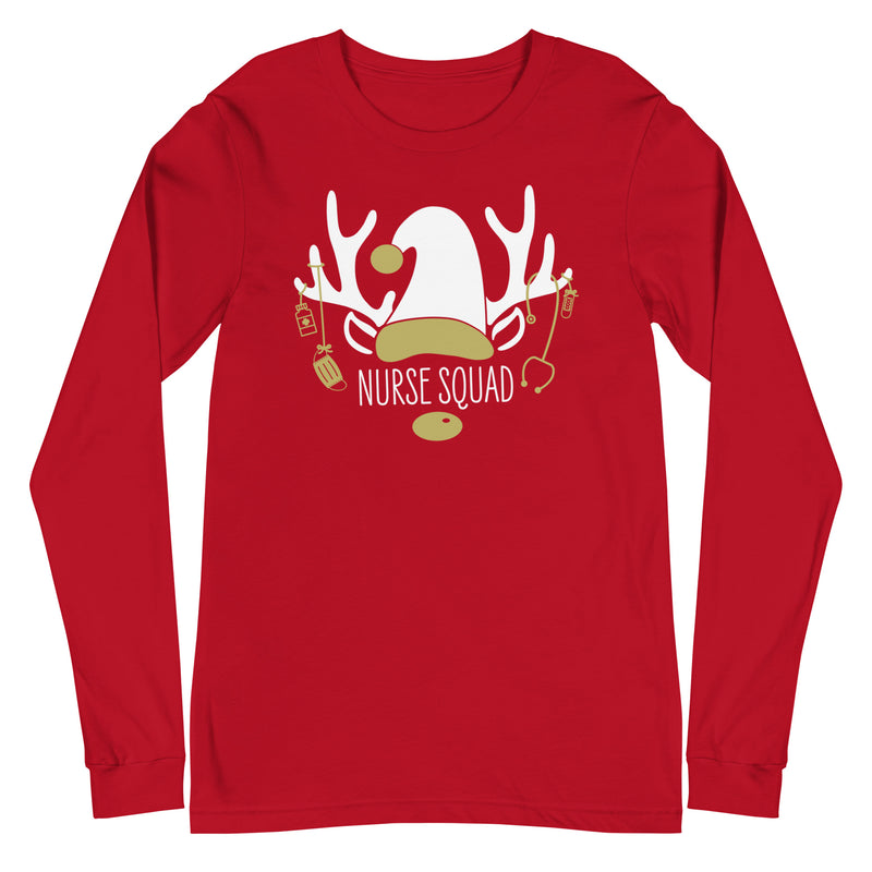 Holiday Nurse Squad Reindeer - Long Sleeve