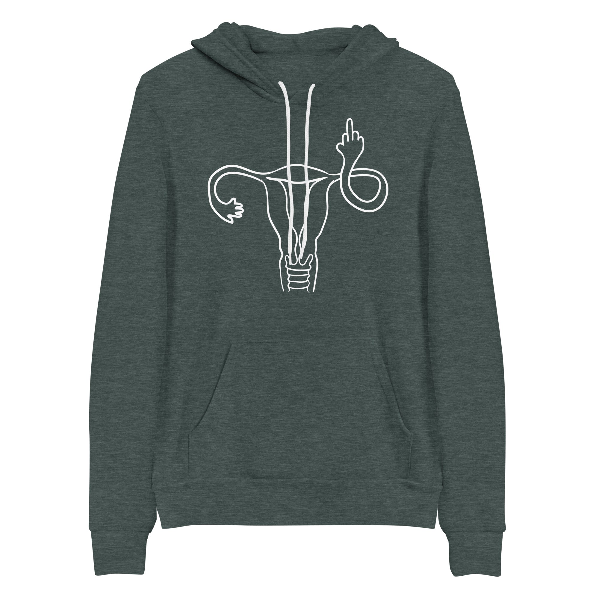 Hoodie: Middle Finger Uterus