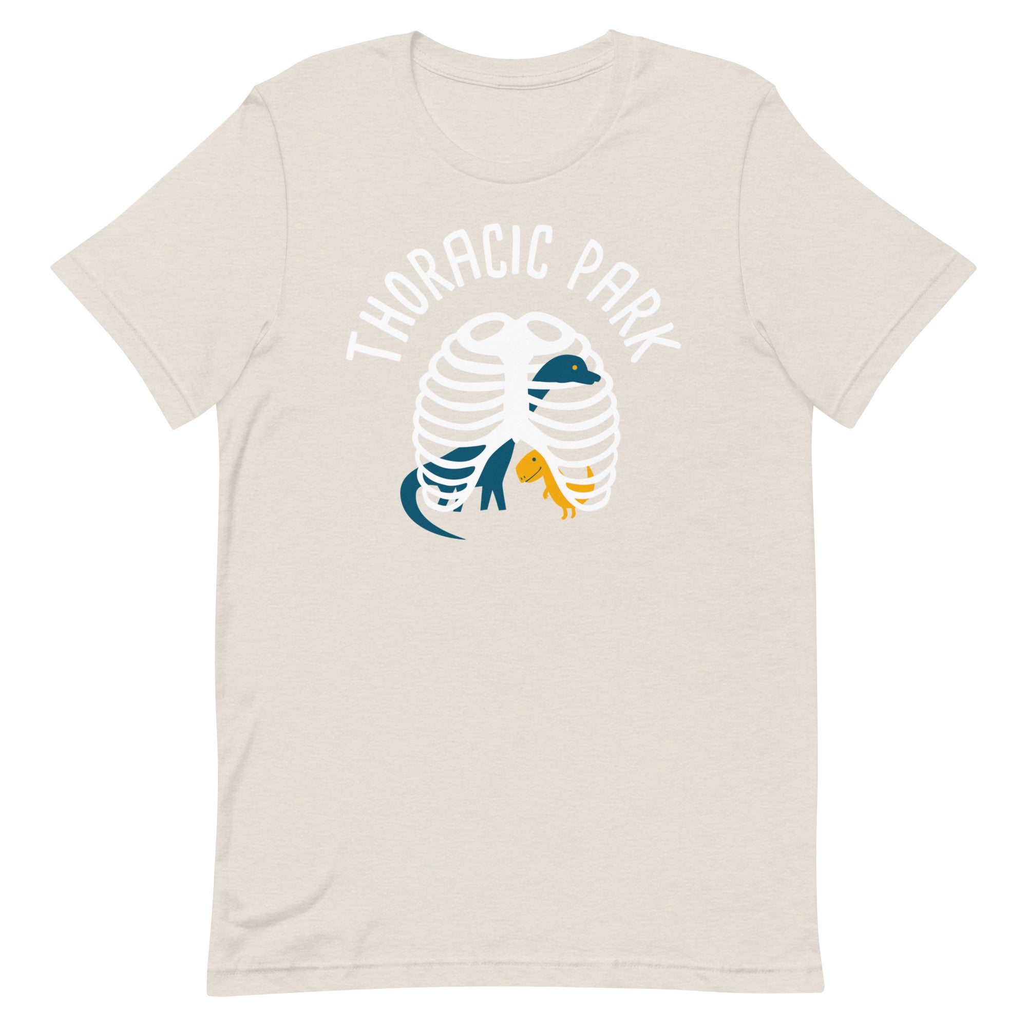 Thoracic Park | Dark Teal & Gold Dinosaurs