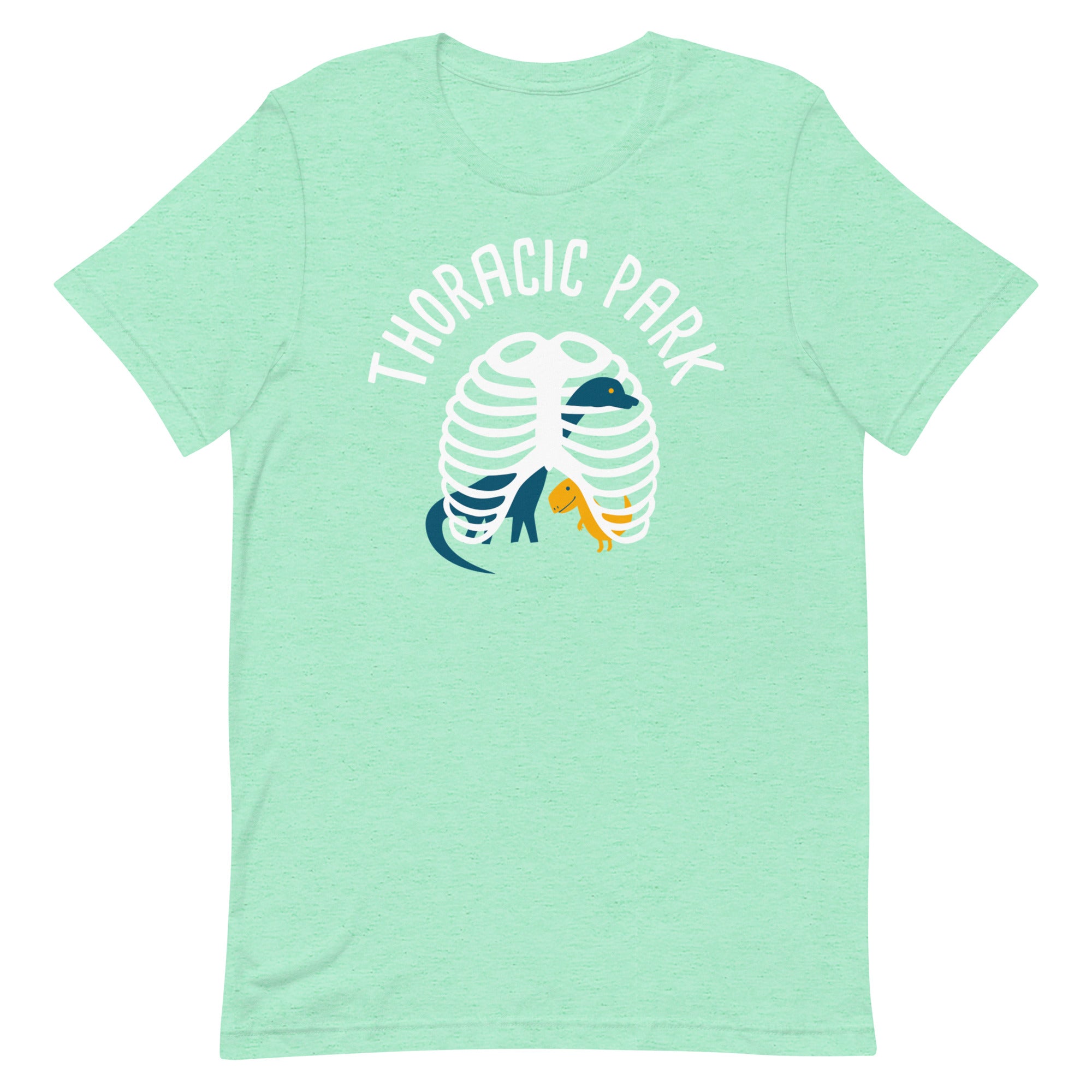 Thoracic Park | Dark Teal & Gold Dinosaurs