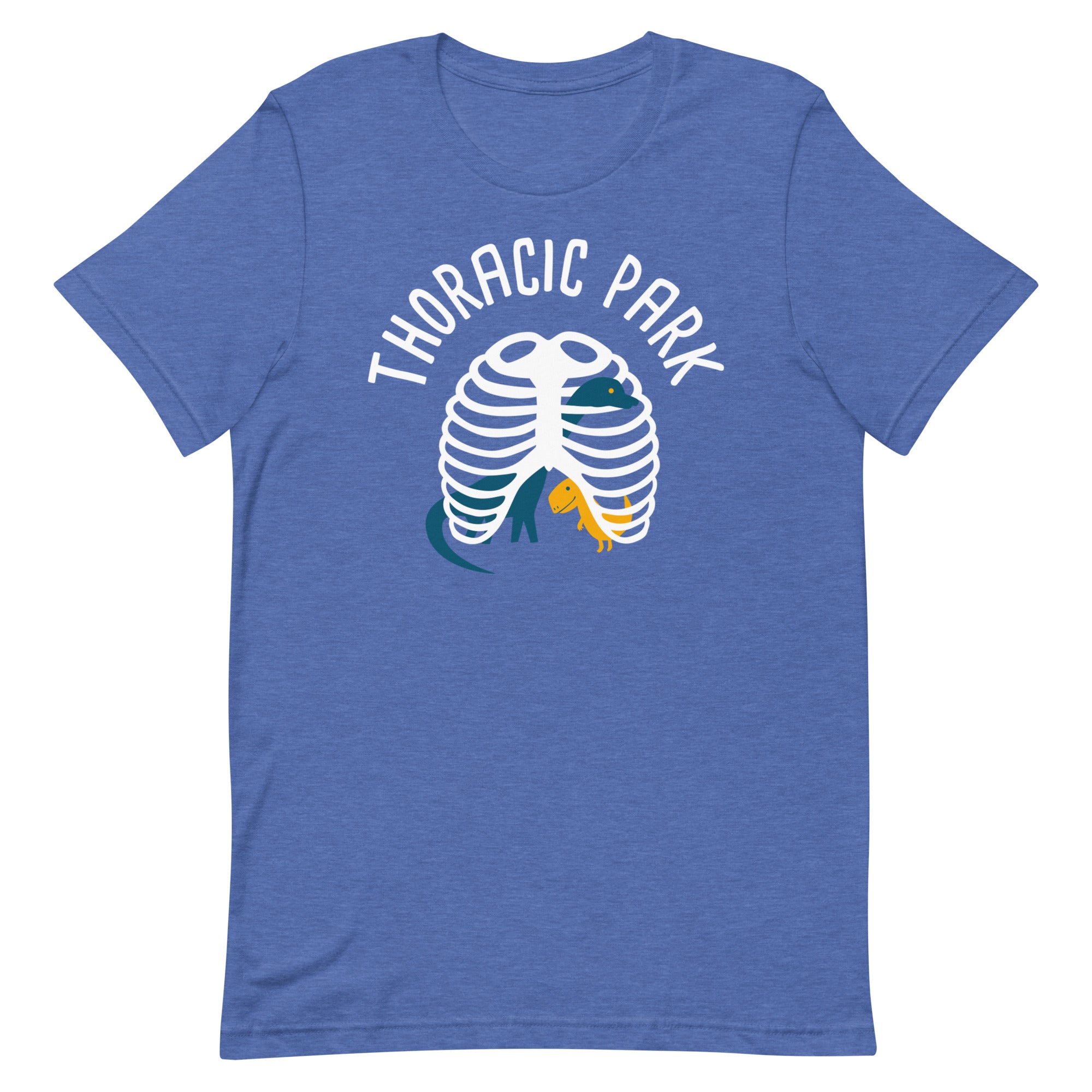 Thoracic Park | Dark Teal & Gold Dinosaurs